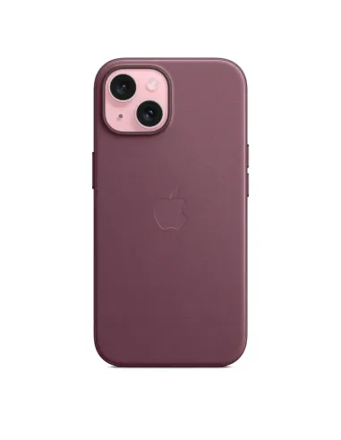 Apple Custodia MagSafe in tessuto Finewoven per iPhone 15 - Gelso