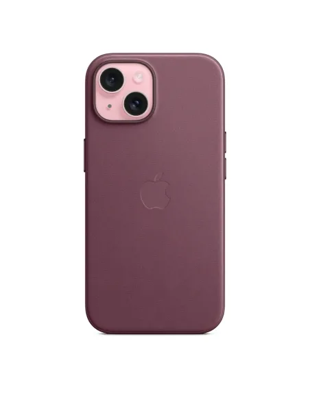 Apple Custodia MagSafe in tessuto Finewoven per iPhone 15 - Gelso