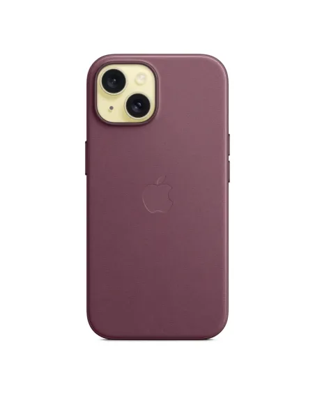 Apple Custodia MagSafe in tessuto Finewoven per iPhone 15 - Gelso