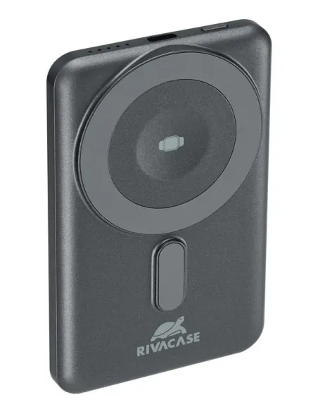 Rivacase VA2607 batteria portatile Polimeri di litio (LiPo) 5000 mAh Carica wireless Nero, Grigio