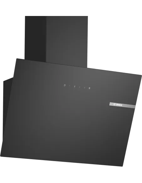 Bosch Serie 2 DWK65DK60 Cappa a muro inclinata 60 cm 3 velocità + 1 intensiva Nero Classe A