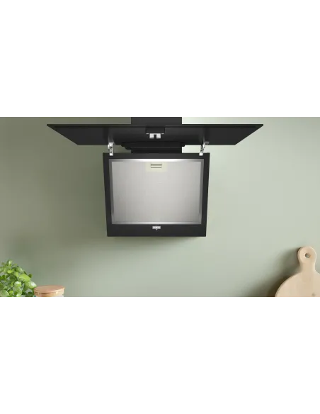 Bosch Serie 2 DWK65DK60 Cappa a muro inclinata 60 cm 3 velocità + 1 intensiva Nero Classe A