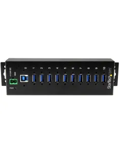StarTech.com Hub USB 3.0 a 10 porte - 5Gbps - Hub USB-A industriale in metallo con protezione ESD e contro le sovratensioni - 2