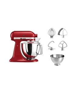 KitchenAid Artisan 5KSM175PS Sbattitore con base 300 W Rosso 2