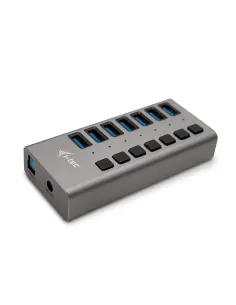 i-tec U3CHARGEHUB7 Caricabatterie per dispositivi mobili Universale Grigio AC Ricarica rapida Interno