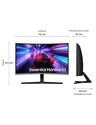 Samsung Monitor Curvo Serie S39GD da 32''