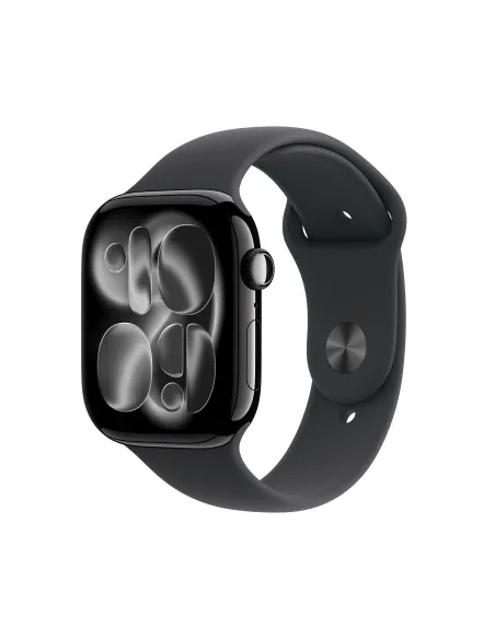Apple Watch Series 11 GPS 46mm Cassa Alluminio Jet Black con Sport Band Nero - M L