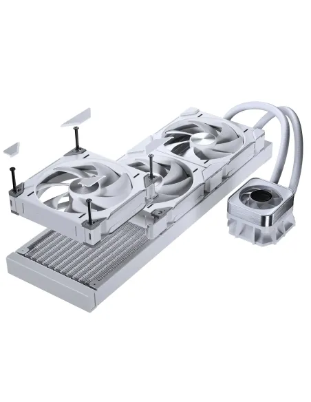 Phanteks Glacier One 420 D30 X2 Processore Raffreddatore di liquidi tutto in uno 14 cm Bianco 2 pz