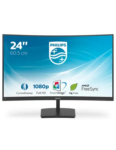 Philips E Line 241E1SC 00 Monitor PC 59,9 cm (23.6") 1920 x 1080 Pixel Full HD LED Nero