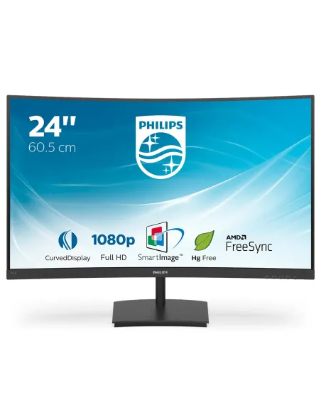 Philips E Line 241E1SC 00 Monitor PC 59,9 cm (23.6") 1920 x 1080 Pixel Full HD LED Nero