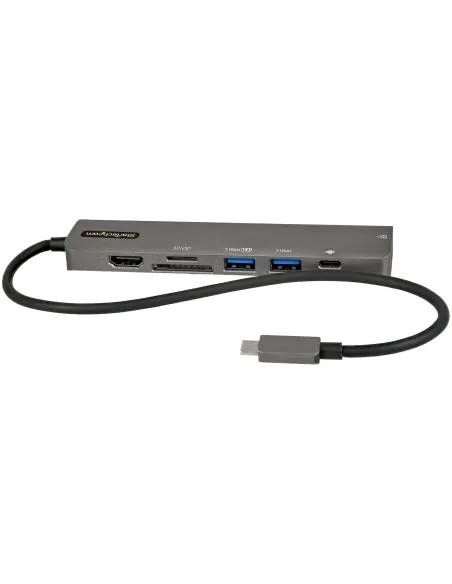 StarTech.com Adattatore multiporta USB C - Da USB-C a HDMI 2.0 4K 60Hz, 100W Power Delivery Pass-through, slot SD MicroSD, Hub