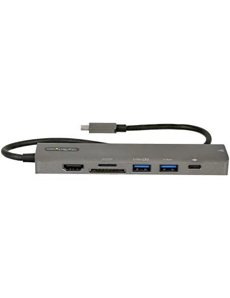 StarTech.com Adattatore multiporta USB C - Da USB-C a HDMI 2.0 4K 60Hz, 100W Power Delivery Pass-through, slot SD MicroSD, Hub