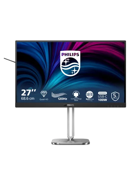 Philips 27B2U4601 00 Monitor PC 68,6 cm (27") 2560 x 1440 Pixel Quad HD LCD Grigio