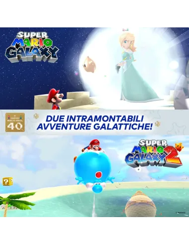 Nintendo Super Mario Galaxy + Super Mario Galaxy 2 Tedesca, DUT, Inglese, ESP, Francese, ITA, Giapponese, Coreano, Portoghese