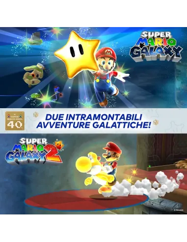 Nintendo Super Mario Galaxy + Super Mario Galaxy 2 Tedesca, DUT, Inglese, ESP, Francese, ITA, Giapponese, Coreano, Portoghese
