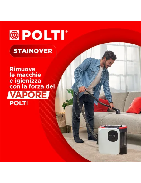 Polti StainOver SC30, lavatappeti con funzione pulitore a vapore, 4 funzioni in 1
