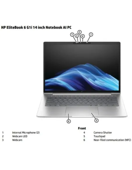 HP EliteBook 6 G1i AI Intel Core Ultra 5 225U Computer portatile 35,6