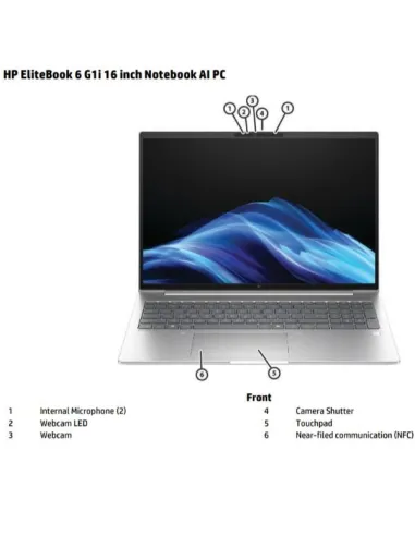HP EliteBook 6 G1i 16 inch Notebook AI PC Intel Core Ultra 5 235U