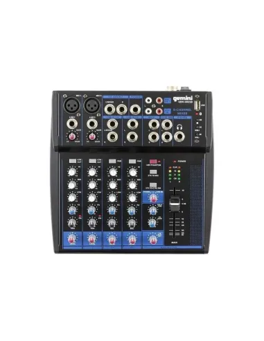 Gemini GEM-08USB mixer audio 8 canali Nero
