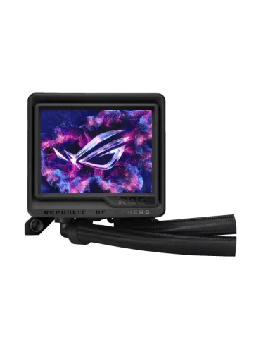 ASUS ROG Ryujin III 360 ARGB Extreme e' un sistema a liquido serie ROG con radiatore da 360mm e schermo LCD.