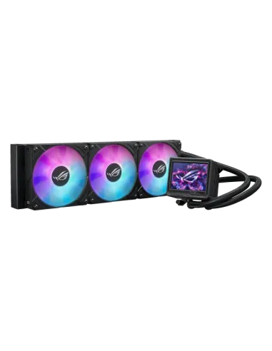 ASUS ROG Ryujin III 360 ARGB Extreme e' un sistema a liquido serie ROG con radiatore da 360mm e schermo LCD.