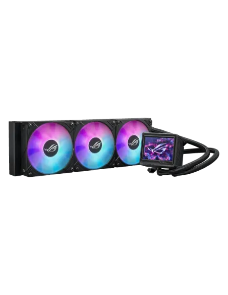 ASUS ROG Ryujin III 360 ARGB Extreme e' un sistema a liquido serie ROG con radiatore da 360mm e schermo LCD.