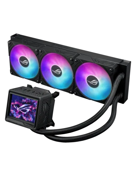 ASUS ROG Ryujin III 360 ARGB Extreme e' un sistema a liquido serie ROG con radiatore da 360mm e schermo LCD.
