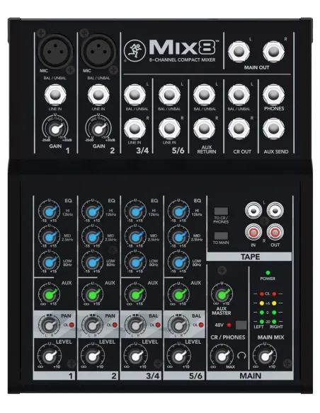 Mackie Mix8 8 canali 20 - 30000 Hz Nero