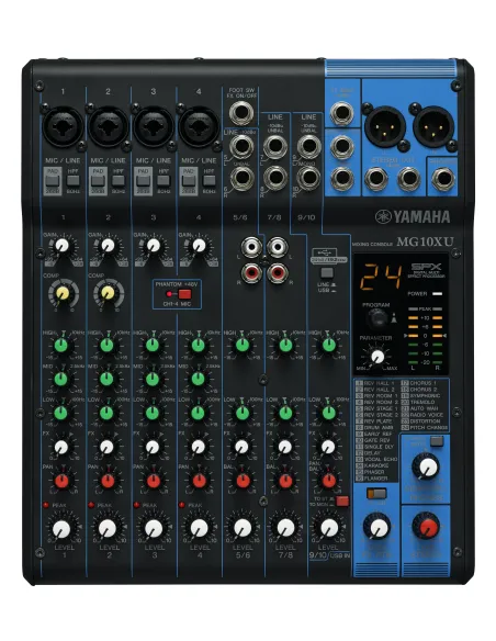 Yamaha MG10XU mixer audio 10 canali Nero