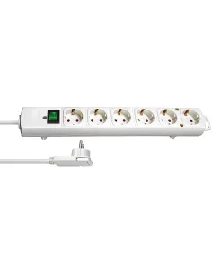 Brennenstuhl 1153320100 prolunghe e multiple 2 m 6 presa(e) AC Interno Bianco