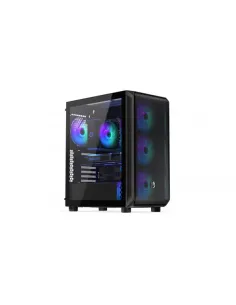 Endorfy Arx 500 ARGB PC-Gehäuse, Midi-Tower, ATX, Tempered Glass - inklusive 4x 140-mm-ARGB-Lüfter, schwarz