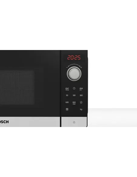 Bosch Serie 2 FFL023MS2 forno a microonde Nero, Acciaio inox Solo microonde Superficie piana 20 L 800 W