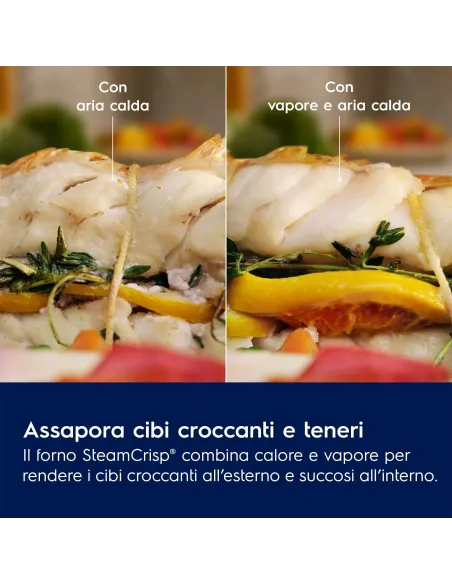 Electrolux Forno Incasso Steam Crisp (25%Vapore) + Pirolitico Classe A+ 60 Cm MADE IN ITALY EOC6P56H