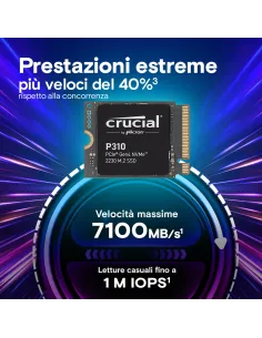 Crucial P310 2TB PCIe Gen4 NVMe 2230 M.2 SSD 2