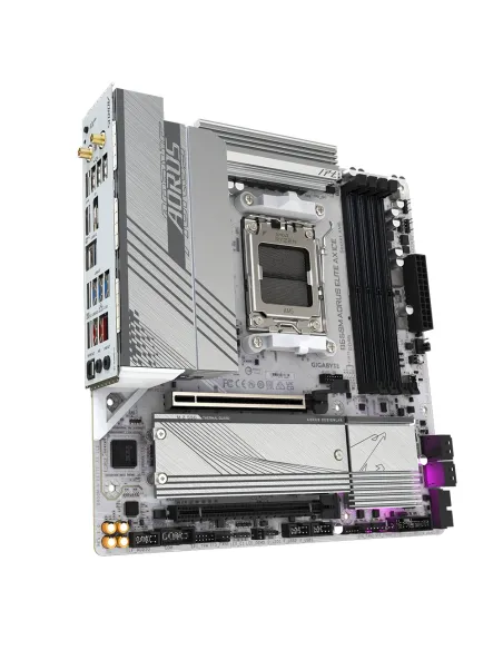 GIGABYTE B650M AORUS ELITE AX ICE Scheda madre - AMD Ryzen serie 9000, VRM a 12+2+2 fasi, fino a 8000 MHz DDR5 (OC), 1xPCIe 5.0