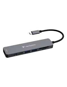 Verbatim 32158 hub di interfaccia USB 3.2 Gen 1 (3.1 Gen 1) Type-C 5000 Mbit s Grigio
