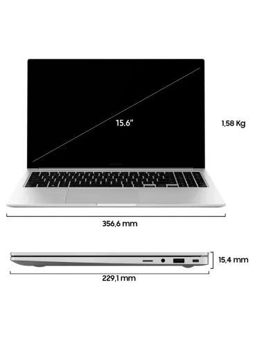 Samsung Galaxy Book3 15.6" Laptop i5 16GB 512GB Windows 11 Pro Silver