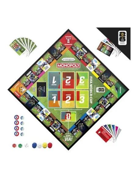 Gioco Hasbro G2633103 MONOPOLY Panini Prizm Fifa World Cup gioco