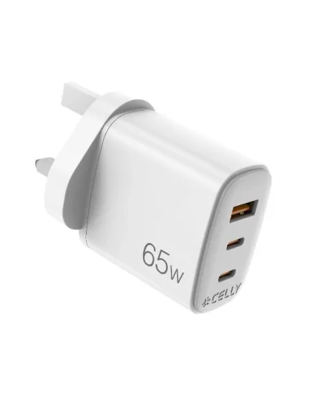 USB-A/USB-C UK WALL CHARGER GAN 65W