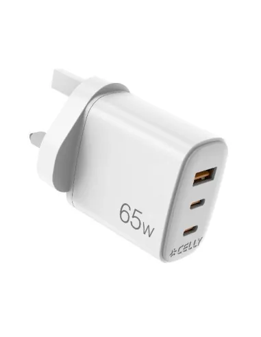 USB-A/USB-C UK WALL CHARGER GAN 65W