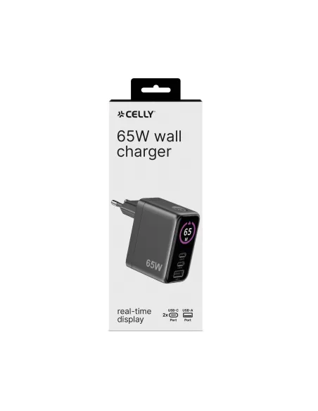2USBC/USBA WALL CHARGER 65W DISPLAY
