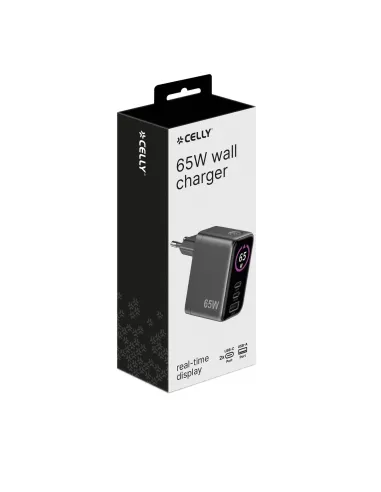 2USBC/USBA WALL CHARGER 65W DISPLAY