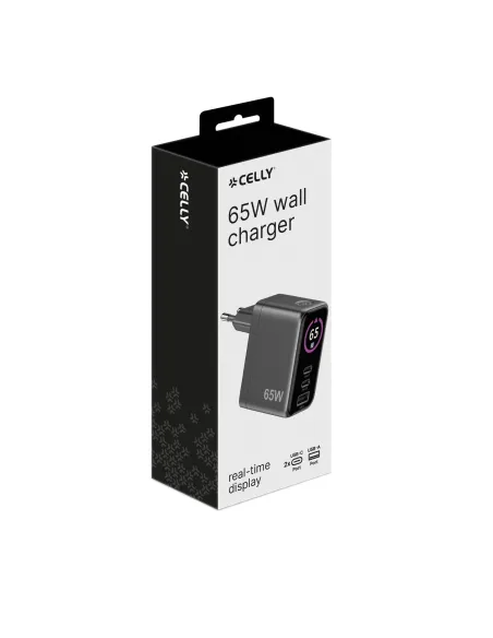 2USBC/USBA WALL CHARGER 65W DISPLAY