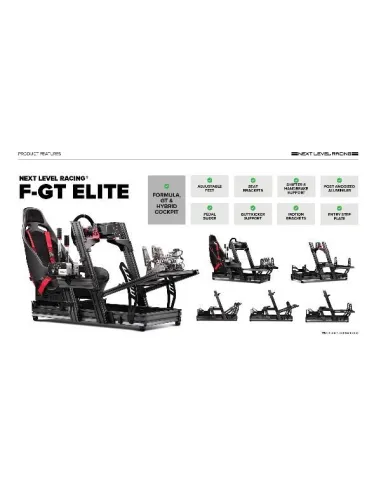 Next Level Racing F-GT Elite Aluminium Simulator Cockpit - Wheel Plate Edition