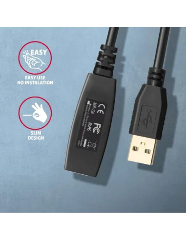 AXAGON ADR-220 aktives USB 2.0 Verlängerungskabel, USB-A Stecker/Buchse - 20m