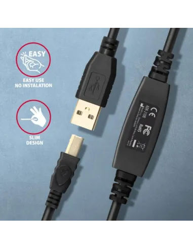 AXAGON ADR-210B aktives USB 2.0 Verbindungskabel, USB-A auf USB-B - 10m