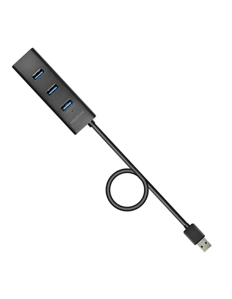 AXAGON HUE-S2BL USB-A-Hub, 4x USB 3.0, externe Stromversorgung - 1,2 m