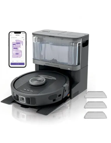 Shark RV2800YEEU aspirapolvere robot Nero, Argento