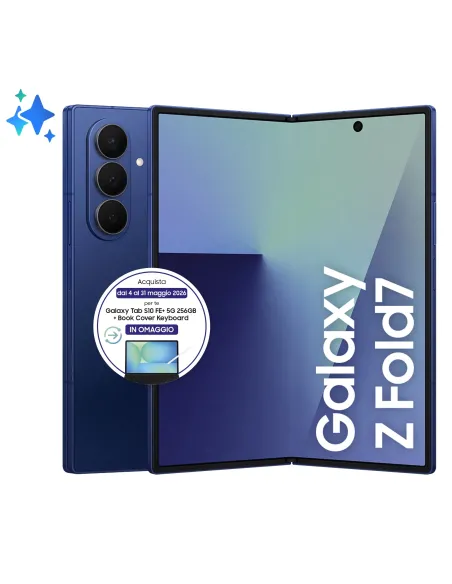 Samsung Galaxy Z Fold7 Smartphone AI, RAM 12GB, 256GB, Display 6,5" 8", Camera 200MP, Batteria a lunga durata, Blue Shadow