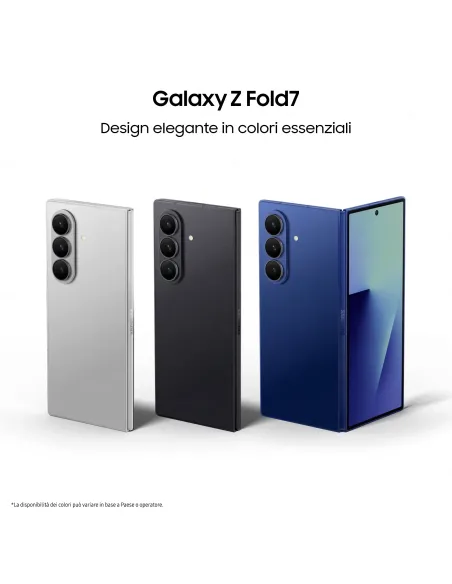 Samsung Galaxy Z Fold7 Smartphone AI, RAM 12GB, 256GB, Display 6,5" 8", Camera 200MP, Batteria a lunga durata, Blue Shadow